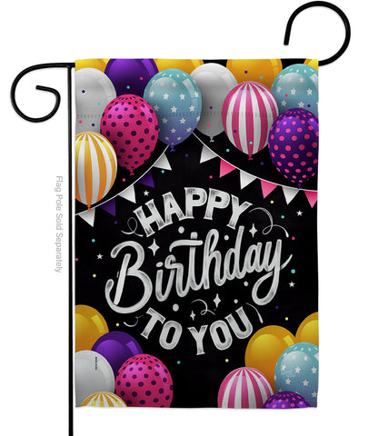 Birthday to You - Party & Celebration Special Occasion Vertical Impressions Decorative Flags HG115150 Made In USA