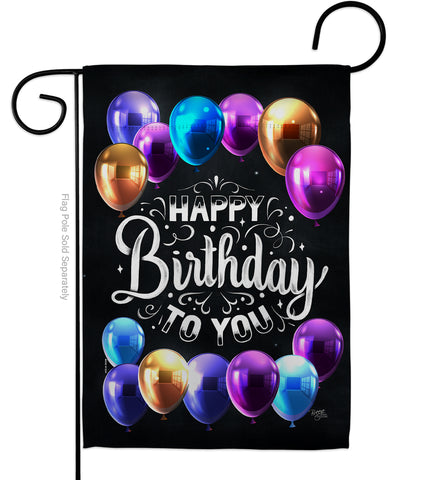 Hooray Birthday - Party & Celebration Special Occasion Vertical Impressions Decorative Flags HG115164 Made In USA