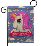 Magical Unicorn Birthday - Party & Celebration Special Occasion Vertical Impressions Decorative Flags HG192067 Made In USA