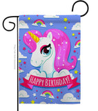 Magical Unicorn Birthday - Party & Celebration Special Occasion Vertical Impressions Decorative Flags HG192067 Made In USA