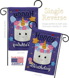 Unicorn Birthday Cake - Party & Celebration Special Occasion Vertical Impressions Decorative Flags HG192171 Made In USA