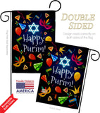 Happy Purim - Party & Celebration Special Occasion Vertical Impressions Decorative Flags HG192592 Made In USA