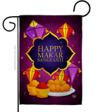 Happy Makar Sankranti - Party & Celebration Special Occasion Vertical Impressions Decorative Flags HG192593 Made In USA