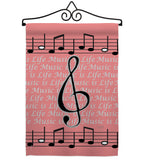 Music is Life - Party & Celebration Special Occasion Vertical Impressions Decorative Flags HG115082 Made In USA