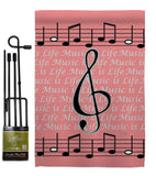 Music is Life - Party & Celebration Special Occasion Vertical Impressions Decorative Flags HG115082 Made In USA