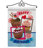 Birthday Cupcake - Party & Celebration Special Occasion Vertical Impressions Decorative Flags HG115096 Made In USA