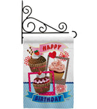 Birthday Cupcake - Party & Celebration Special Occasion Vertical Impressions Decorative Flags HG115096 Made In USA