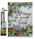 All Things Are Possible With God - Impressions Decorative Garden Flag G165110-BO