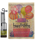 Happy Birthday Balloon - Party & Celebration Special Occasion Vertical Impressions Decorative Flags HG115182 Made In USA