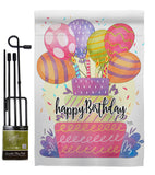 Happy Birthday Balloon - Party & Celebration Special Occasion Vertical Impressions Decorative Flags HG115182 Made In USA