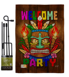 Welcome Tiki Party - Party & Celebration Special Occasion Vertical Impressions Decorative Flags HG137062 Made In USA