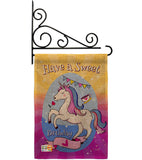 Unicorn Sweet Birthday - Party & Celebration Special Occasion Vertical Impressions Decorative Flags HG137164 Made In USA