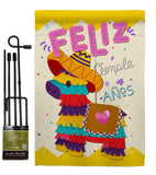 Feliz Cumpleaños - Party & Celebration Special Occasion Vertical Impressions Decorative Flags HG137194 Made In USA