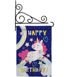 Cute Unicorn Birthday - Party & Celebration Special Occasion Vertical Impressions Decorative Flags HG192166 Made In USA