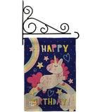 Cute Unicorn Birthday - Party & Celebration Special Occasion Vertical Impressions Decorative Flags HG192166 Made In USA