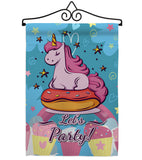 Unicorn Party - Party & Celebration Special Occasion Vertical Impressions Decorative Flags HG192170 Made In USA
