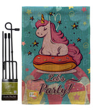 Unicorn Party - Party & Celebration Special Occasion Vertical Impressions Decorative Flags HG192170 Made In USA