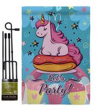 Unicorn Party - Party & Celebration Special Occasion Vertical Impressions Decorative Flags HG192170 Made In USA