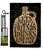 Let's Party - Party & Celebration Special Occasion Vertical Impressions Decorative Flags HG192336 Made In USA