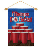 ¡Tiempo de Fiesta! - Party & Celebration Special Occasion Vertical Impressions Decorative Flags HG120031 Made In USA