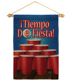 ¡Tiempo de Fiesta! - Party & Celebration Special Occasion Vertical Impressions Decorative Flags HG120031 Made In USA