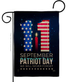 Memory Of 9/11 - Patriotic Americana Horizontal Impressions Decorative Flags HG120245 Made In USA