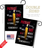 Remembrance 9/11 - Patriotic Americana Horizontal Impressions Decorative Flags HG190159 Made In USA