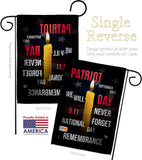 Remembrance 9/11 - Patriotic Americana Horizontal Impressions Decorative Flags HG190159 Made In USA