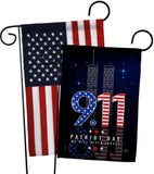 Never Forget - Patriotic Americana Horizontal Impressions Decorative Flags HG120244 Made In USA