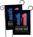 Memory Of 9/11 - Patriotic Americana Horizontal Impressions Decorative Flags HG120245 Made In USA