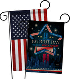 We Will Never Forget - Patriotic Americana Horizontal Impressions Decorative Flags HG130396 Made In USA