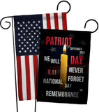 Remembrance 9/11 - Patriotic Americana Horizontal Impressions Decorative Flags HG190159 Made In USA