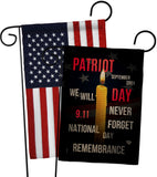 Remembrance 9/11 - Patriotic Americana Horizontal Impressions Decorative Flags HG190159 Made In USA