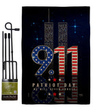 Never Forget - Patriotic Americana Horizontal Impressions Decorative Flags HG120244 Made In USA