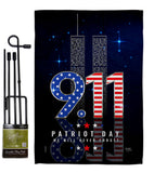 Never Forget - Patriotic Americana Horizontal Impressions Decorative Flags HG120244 Made In USA