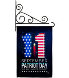 Memory Of 9/11 - Patriotic Americana Horizontal Impressions Decorative Flags HG120245 Made In USA