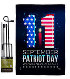 Memory Of 9/11 - Patriotic Americana Horizontal Impressions Decorative Flags HG120245 Made In USA