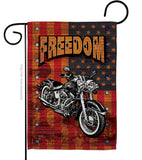 Americana Motorcycle - Patriotic Americana Vertical Impressions Decorative Flags HG111001 Made In USA