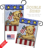 Pat Bear - Patriotic Americana Vertical Impressions Decorative Flags HG111006 Made In USA