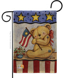 Pat Bear - Patriotic Americana Vertical Impressions Decorative Flags HG111006 Made In USA