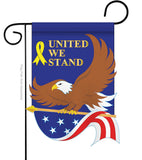 United We Stand - Patriotic Americana Vertical Applique Decorative Flags HG111041