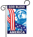 God Bless America - Patriotic Americana Vertical Applique Decorative Flags HG111046