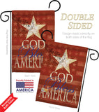 God Bless America - Patriotic Americana Vertical Impressions Decorative Flags HG111053 Made In USA