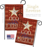 God Bless America - Patriotic Americana Vertical Impressions Decorative Flags HG111053 Made In USA