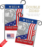 September 11th - Patriotic Americana Vertical Impressions Decorative Flags HG111060 Made In USA