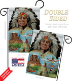 Native American - Patriotic Americana Vertical Impressions Decorative Flags HG111064 Made In USA