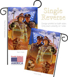 Heroes - Patriotic Americana Vertical Impressions Decorative Flags HG111065 Made In USA