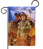 Heroes - Patriotic Americana Vertical Impressions Decorative Flags HG111065 Made In USA