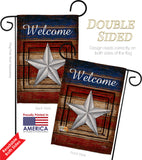 Welcome Vintage - Patriotic Americana Vertical Impressions Decorative Flags HG111066 Made In USA