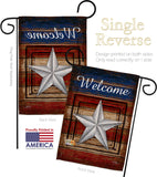 Welcome Vintage - Patriotic Americana Vertical Impressions Decorative Flags HG111066 Made In USA
